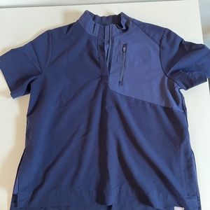 FIGS Navy Quarter Zip Top M